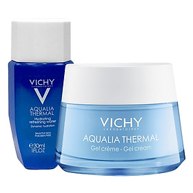 Bộ Sản Phẩm Dưỡng Ẩm Giúp Da Dịu Mát Cho Da Dầu, Da Hỗn Hợp Vichy Aqualia Thermal Gel Cream VC0080 (50ml)