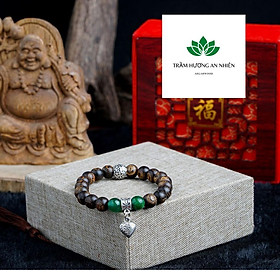 Vòng Tay Trầm Hương Sánh Chìm Cao cấp Mix Đá Charm - Trầm Hương Tự Nhiên - Trầm Hương Việt - Vòng Tay Phong Thủy