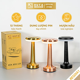 Đèn Led Để Bàn Quầy Bar Nhà Hàng HUTA RESDIA1 Cảm Ứng Tích Điện, Điều Chỉnh Ánh Sáng Vàng, Trang Trí Quán Bar, Nhà Hàng, Quán Cà Phê