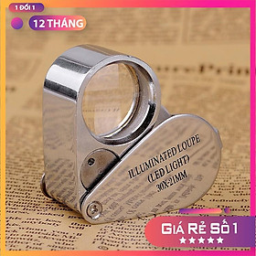 Kính Lúp Mini 30X ️FREESHIP️ Kính Lúp Móc Khóa Có Đèn MG21007 đường kính 21mm ( Soi mạch, soi bản in...)