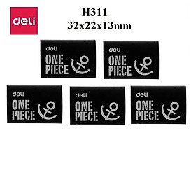 Set 5 gôm tẩy đen Hải tặc Deli H311 / Deli H310 - Hộp tẩy đen hình One Piece 311 / 310