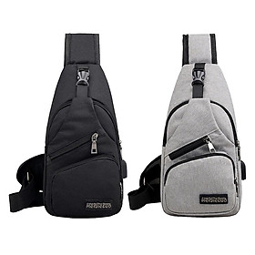 2x Fashion Men Sling Bag Chest Pack Anti Theft Casual Lightweight Cross Body Bag