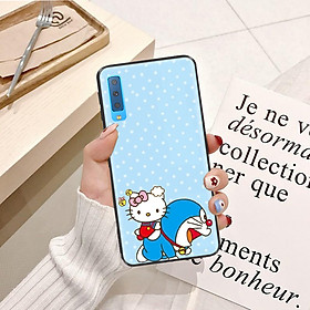 Ốp lưng điện thoại Samsung Galaxy A7 2018 viền silicon dẻo TPU  hình Doremon Vui Nhộn - Hàng chính hãng