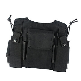 Security Radio Chest Holder Strap Harness Rig Pack Holster for Walkie Talkie