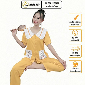 Đồ bộ mặc nhà pijama nữ A ANH MỸ - lụa MANGO - CỘC - DÀI MGTN01