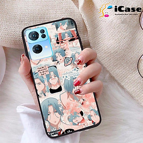 Ốp lưng iCase dành cho Oppo Reno 7 Pro 5G chất liệu viền dẻo lưng cứng nhám TPU có hai lỗ xỏ dây đeo in nổi 4D hình bộ sưu tập Truyen Tranh 18