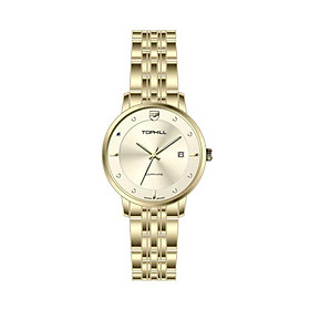 ĐỒNG HỒ TOPHILL TA052L.S2982 Đồng hồ nữ dây và vỏ thép không gỉ 316L, máy pin, kính sapphire