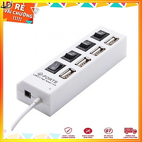 Bộ chia USB 2.0 từ 1 ra 4 cổng có công tắc