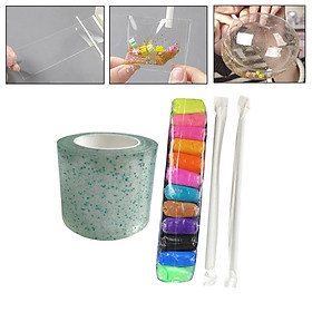 Bubble / Sensory Toy with Straws/ Gifts Traceless 5cmx1M High Sticky Ball/ Blowing Tape for DIY Craft Adults Kids Boys Girls