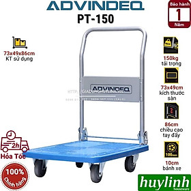 Xe đẩy hàng sàn nhựa Advindeq PT-150 - Tải trọng 150kg - Hàng chính hãng