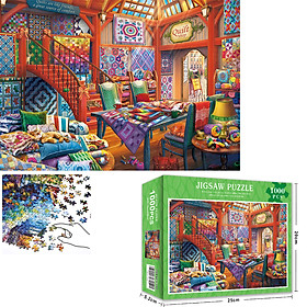 Bộ Tranh Ghép Xếp Hình 1000 Pcs Jigsaw Puzzle (Tranh ghép 70*50cm) Cửa Hàng Chăn Bông Bản Thú Vị Cao Cấp