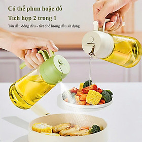 Mua Bình Đựng Dầu Với Nắp Mở Tự Động Bình xịt dầu ăn 600ml siêu tiện ích 2in1 (có thể rót và xịt). hàng chính hãng - Giao Màu Ngẫu Nhiên - HŨ LỌ ĐỰNG GIA VỊ