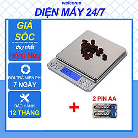 Mua Cân tiểu ly điện tử nhà bếp mini định lượng 1g - 10kg làm bánh độ chính xác cao kèm 2 viên pin AAA