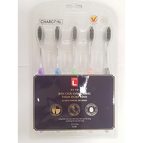 Bàn Chải Đánh Răng Than Hoạt Tính Choice L (5 Cái/ Vỉ)