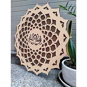 Mua Tranh Nội Thất Gỗ Decor Hoa Mandala Chữ Om Treo Tường Phòng Thiền