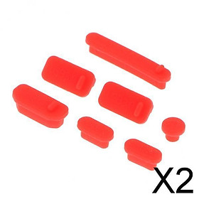 2x1Pcs USB HDMI Audio Port Dust Cover for PC Red