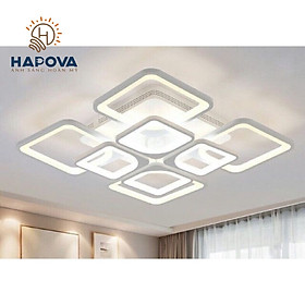 Mua Đèn trần trang trí  đèn ốp trần 8 cánh Vuông HAPOVA mã 101 + Tặng kèm khiển