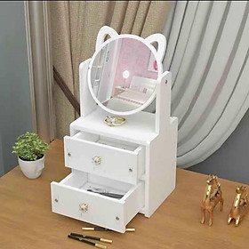 Mua Kệ Mỹ Phẩm-Mini  Kệ Để Đồ Trang Điểm Có Kèm Gương Tai Mèo Dễ Thương