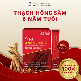 Thạch tinh chất hồng sâm 6 năm tuổi Hàn Quốc - Innerset Korean Red Ginseng Jelly Sticks 15g x 30 gói