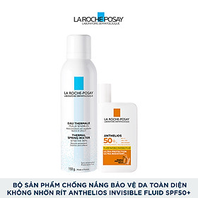 Bộ sản phẩm chống nắng bảo vệ da toàn diện không nhờn rít La Roche-Posay Anthelios Invisible Fluid SPF50+