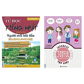 Combo tự học tiếng nhật Joyful Japanese - Tiếng Nhật vui nhộn - Tập Viết và Tự Học Tiếng Nhật Dành Cho Người Mới Bắt Đầu tặng sổ tay như hình