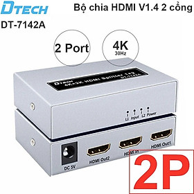 Mua Bộ chia HDMI V1.4 4K30Hz 3D 2 cổng DTECH DT-7142A. HÀNG CHÍNH HÃNG !!!