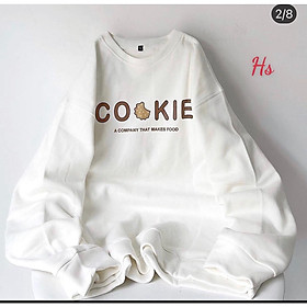 Áo Sweater Nỉ COOKIE Unisex Nam Nữ Form Rộng Ulzzang Bông Nam Nữ Hàn Quốc, Áo Thu Đông Chất Nỉ Ngoại Dày Dặn, Áo sweater nam nữ mặc , áo hoodie áo cặp đôi , áo khoác áo thun tay dài nam nữ vải nỉ ngoại dày mịn