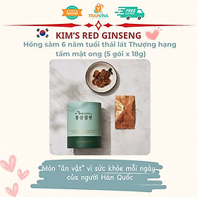 Hồng sâm 6 năm tuổi thái lát Thượng hạng Kim’s Honey Sliced Red Ginseng (5 gói x 18g)