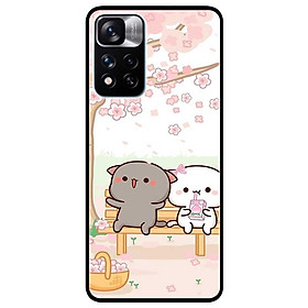 Ốp lưng dành cho Xiaomi Redmi Note 11 Pro 5G ( Bản Nội Địa ) - Cặp Đôi Mèo Hái Hoa