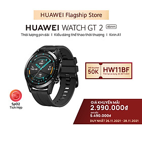 Đồng hồ thông minh Huawei Watch GT2 | Kirin A1 | Thời lượng pin dài | Kiểu dáng thể thao thời thượng | Hàng Phân Phối Chính Hãng