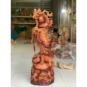 Mua Tượng đạt ma sư tổ bằng gỗ hương đá tô làm mầu giả cổ  cực đẹp kt cao 60×20×12cm