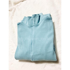 Váy Body khoá kéo cổ tay dài chất bo gân nhiều màu trendy