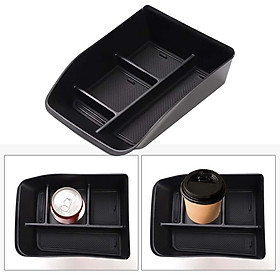 Center Console Storage Box Multipurpose Organizer Fittings Removable Tidying Easy to Install with 4 Compartments for Automotive Armrest