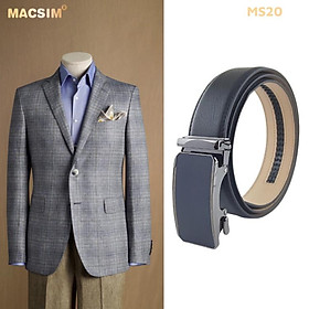 Thắt lưng nam da thật cao cấp nhãn hiệu Macsim MS20 - 115cm
