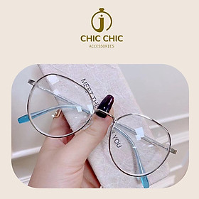 Mắt kính thời trang thay tròng được chic chic màu bạc cho nam và nữ bộ sưu tập mắt kính 2023