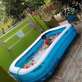 Mua Bể bơi phao cho bé và gia đình KT 262*175*51cm tặng bơm điện 2 chiều cao cấp