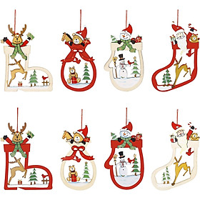 Đồ trang trí Giáng sinh bằng gỗ, Trang trí cây thông Noel, Đồ trang trí mặt dây chuyền bằng gỗ DIY cho Cây thông Noel và Trang trí tiệc