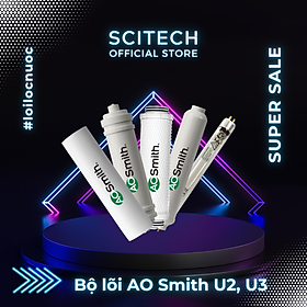 Mua Bộ lõi máy lọc nước AO Smith AR75-U2/AR600-U3 kèm co nối Scitech cho lõi nối nhanh - Hàng chính hãng