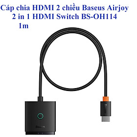 Mua Đầu chia HDMI cáp chia cổngHDMI 2 chiều Baseus Airjoy  2 in 1 HDMI Switch BS-OH113/ BS-OH114 _ hàng chính hãng