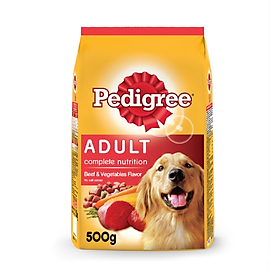 Đồ Ăn Cho Chó Vị Thịt Bò Và Các Loại Rau Củ Pedigree Dạng Túi 500g