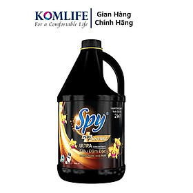 Nước giặt xả SPY ULTRA CLEAN PLUS can 3,6 kg màu VÀNG 2 trong 1 Sạch sâu Thơm lâu Diệt khuẩn