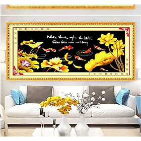 Mua Tranh thêu kín Gia hòa vạn sự hưng MN0090  kích thước 150*70 cm