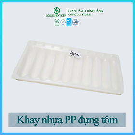Mua Combo 10 cái khay nhựa PS loại 10 con bảo quản và giữ dáng tôm tẩm bột/chiên