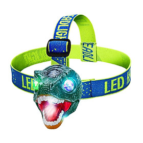 for Kids Dinosaur Head Lamp LED  for Camping Boys Halloween