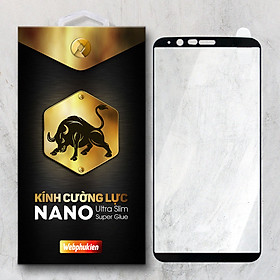 Miếng kính cường lực cho OnePlus 5T Full màn hình Webphukien - Đen - Hàng Chính Hãng