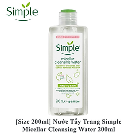 Hình ảnh Nước tẩy trang Simple Cleansing Micellar Water 200ml