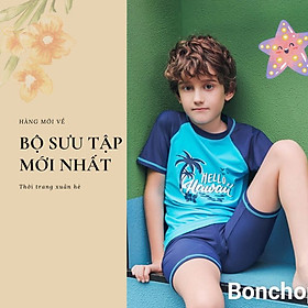 Đồ bơi bé trai szie đại từ 40-50kg - Áo tay ngắn quần short