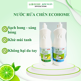 Nước Rửa Chén Công Nghệ Sinh Học ECOHOME 800g Chiết Xuất Chanh Quế Giúp Sạch Vi Khuẩn Bám Bẩn Trên Chén Đĩa