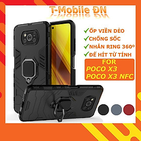 Ốp lưng cho Xiaomi Poco X3 NFC X3 Pro iron man chống sốc kèm nhẫn xoay chống xem video bảo vệ camera