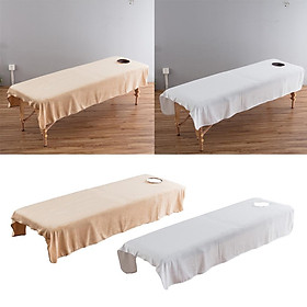2pcs Cosmetic Facial Bed Cover Flannel Spa Massage Table Flat Sheet Beauty
